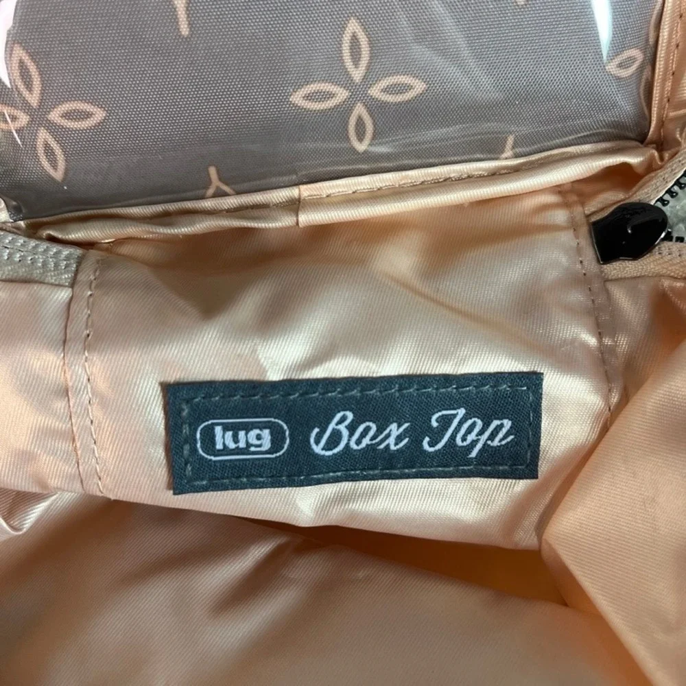 NWT Lug Boxtop Cosmetic Case Metallic Gold Travel Makeup Pouch Bag NEW